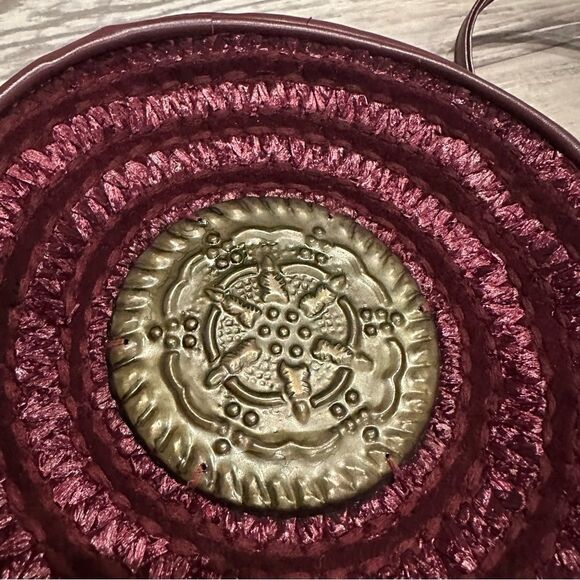 FREE PEOPE Tambourine Roundy Bag Crossbody Full Zip Boho Festival Faux Leather - Picture 5 of 10